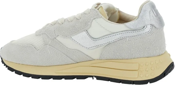 'reelwind' Grey Low Top Sneakers With Logo Patch On Tongue And Side In Leather Blend Woman - Image 3
