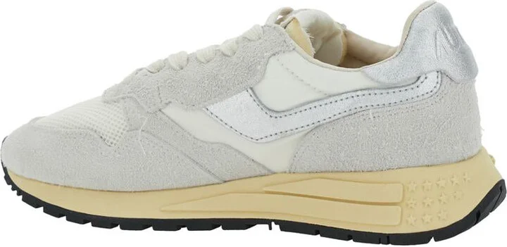 'Reelwind' Grey Low Top Sneakers With Logo Patch On Tongue And Side In Leather Blend Woman - Image 3