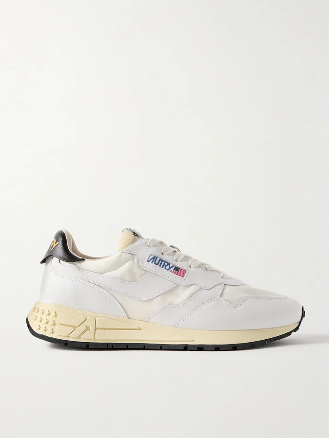 Reelwind Leather and Nylon Sneakers