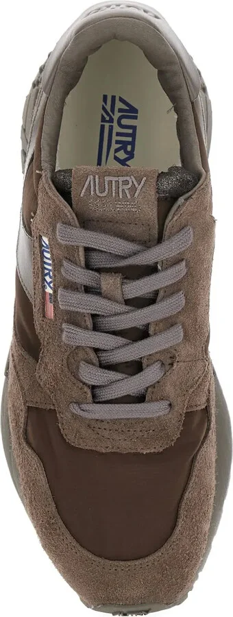 Reelwind logo-patch suede sneakers - Image 4