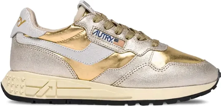 Reelwind Low metallic leather sneakers