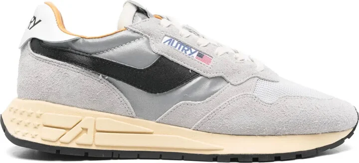Reelwind Low "Sand Cracked Leather and Nylon" sneakers