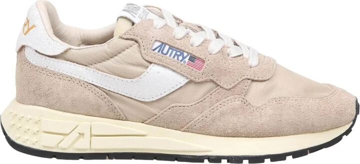 Reelwind Low Sneakers In Suede And Nylon Color Beige