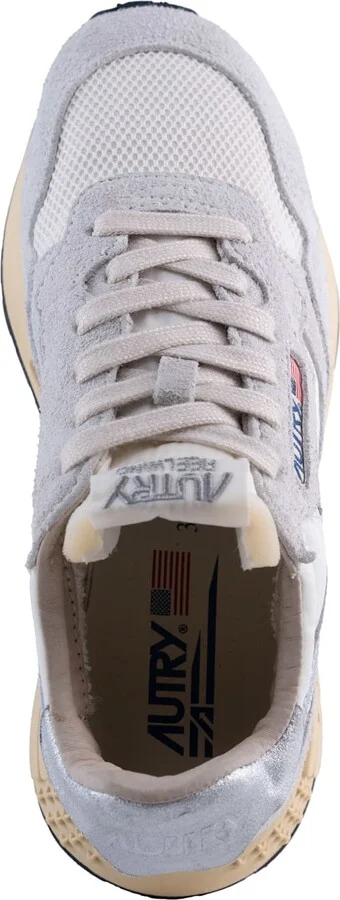 Reelwind Low Sneakers In White And Silver Nylon And Suede - Image 3