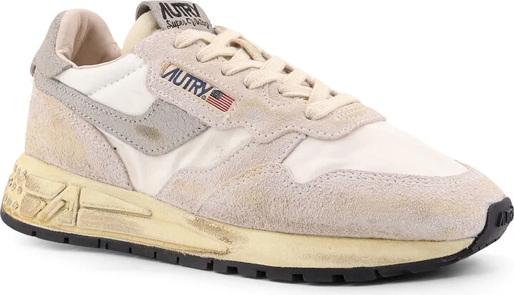 Reelwind Low-top Suede And Nylon Sneakers With Used Effect - Image 2