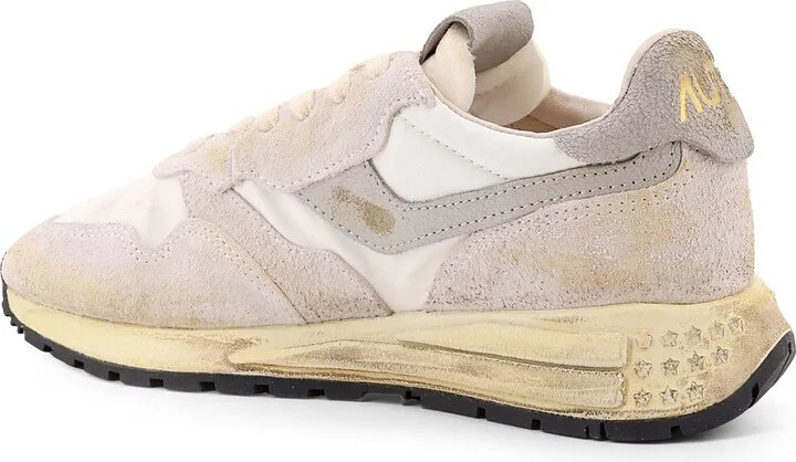Reelwind Low-top Suede And Nylon Sneakers With Used Effect - Image 3