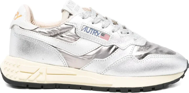 Reelwind metallic leather sneakers