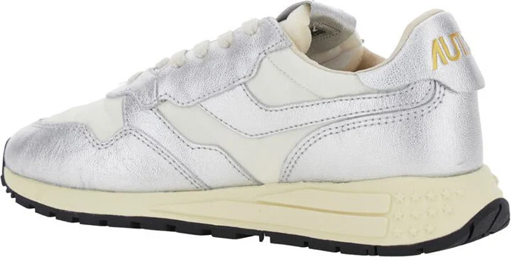 'Reelwind' Metallic Low Top Sneakers With Logo Patch On Tongue And Side And Logo Lettering On The Heel In Suede Woman - Image 3