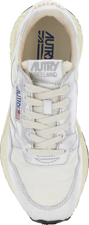 'Reelwind' Metallic Low Top Sneakers With Logo Patch On Tongue And Side And Logo Lettering On The Heel In Suede Woman - Image 4
