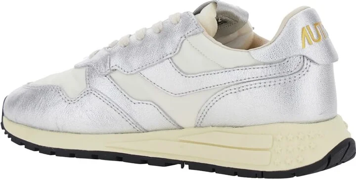 'reelwind' Metallic Low Top Sneakers With Logo Patch On Tongue And Side And Logo Lettering On The Heel In Suede Woman - Image 3