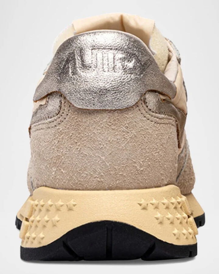 Reelwind Mixed Leather Retro Trainer Sneakers - Image 4