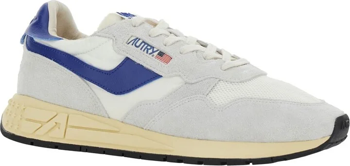 'reelwind Super Vintage' Grey Sneakers With Logo Patch On The Tongue And Contrasting Heel In Fabric And Leather Man - Image 2