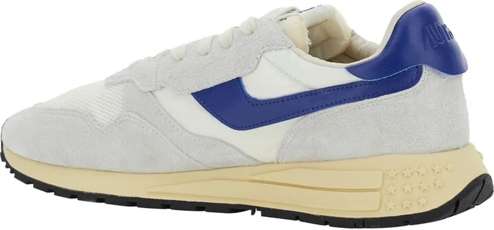'reelwind Super Vintage' Grey Sneakers With Logo Patch On The Tongue And Contrasting Heel In Fabric And Leather Man - Image 3