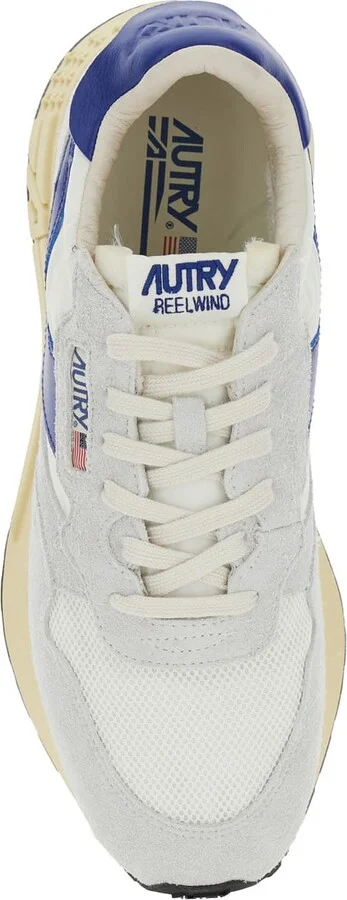 'reelwind Super Vintage' Grey Sneakers With Logo Patch On The Tongue And Contrasting Heel In Fabric And Leather Man - Image 4