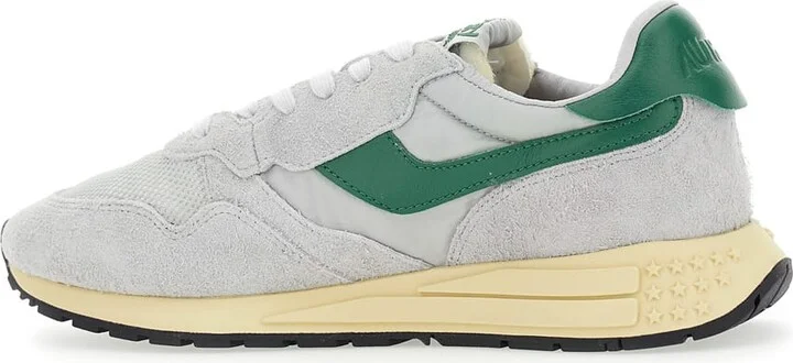 'reelwind Super Vintage' Grey Sneakers With Logo Patch On The Tongue And Contrasting Heel In Fabric And Leather Man - Image 3