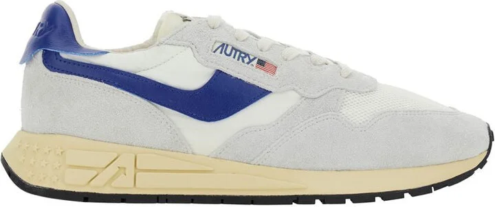 'Reelwind Super Vintage' Grey Sneakers With Logo Patch On The Tongue And Contrasting Heel In Fabric And Leather Man - Image 2
