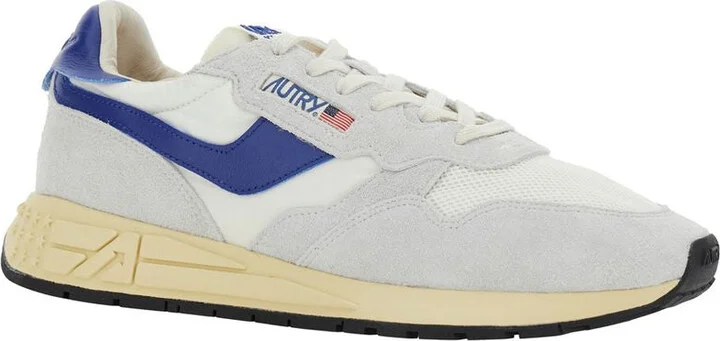 'Reelwind Super Vintage' Grey Sneakers With Logo Patch On The Tongue And Contrasting Heel In Fabric And Leather Man - Image 3