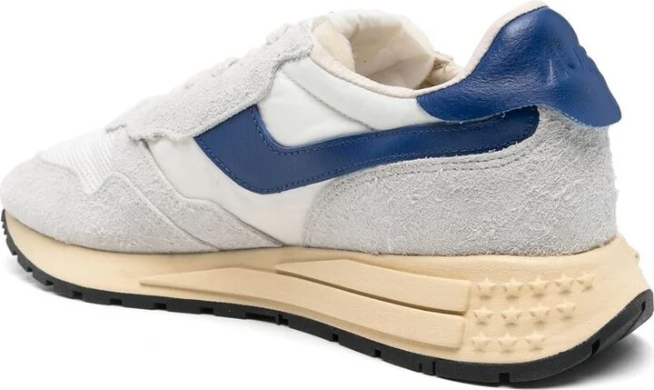 'Reelwind Super Vintage' Grey Sneakers With Logo Patch On The Tongue And Contrasting Heel In Fabric And Leather Man - Image 5