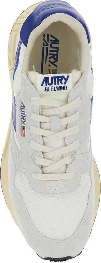'Reelwind Super Vintage' Grey Sneakers With Logo Patch On The Tongue And Contrasting Heel In Fabric And Leather Man - Image 7