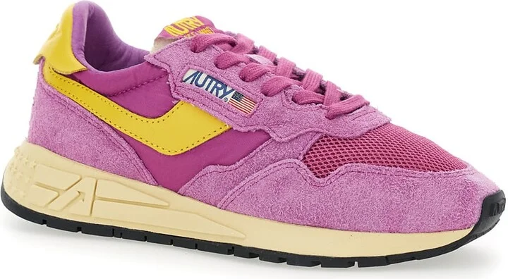 'reelwind' Violet Low Top Sneakers With Logo Patch On Tongue And Side In Leather Blend Woman - Image 2