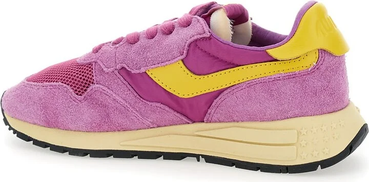 'reelwind' Violet Low Top Sneakers With Logo Patch On Tongue And Side In Leather Blend Woman - Image 3