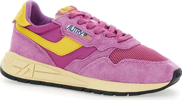 'Reelwind' Violet Low Top Sneakers With Logo Patch On Tongue And Side In Leather Blend Woman - Image 2