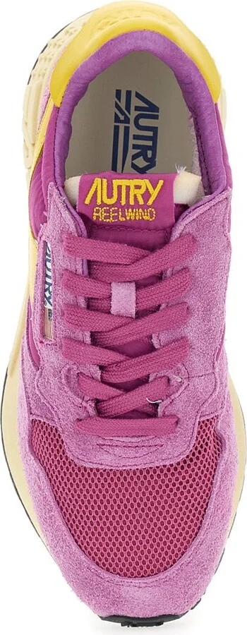 'Reelwind' Violet Low Top Sneakers With Logo Patch On Tongue And Side In Leather Blend Woman - Image 4