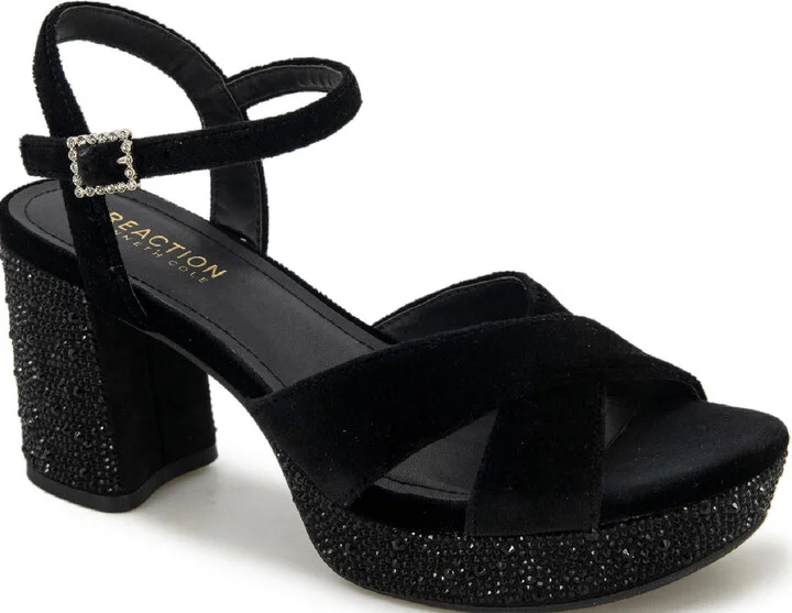 Reeva Platform Womens Criss-Cross Front Buckle Ankle Strap