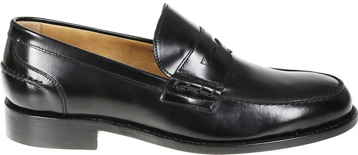 Refined Black Leather Moccasin Loafer