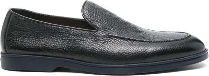 Refined Blue Cow Leather Loafers