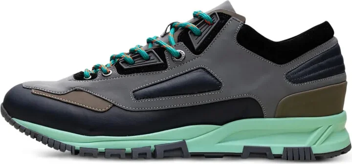 Reflective "Grey/Navy Blue" running sneakers - Image 5