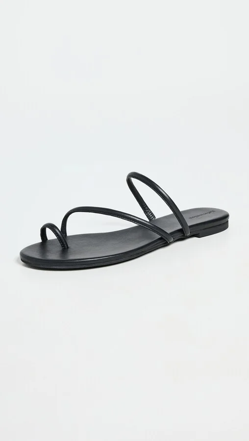 Reformation Ludo Toe Ring Strappy Flat Sandals - Image 5