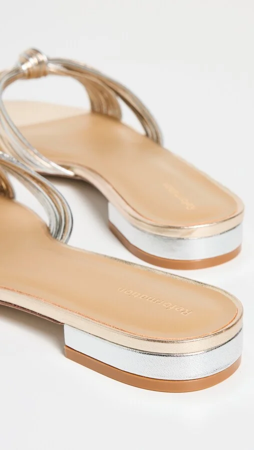 Reformation Peridot Mignon Knot Flat Sandals - Image 3