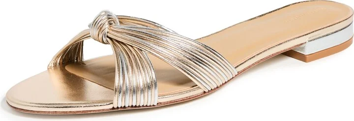 Reformation Peridot Mignon Knot Flat Sandals