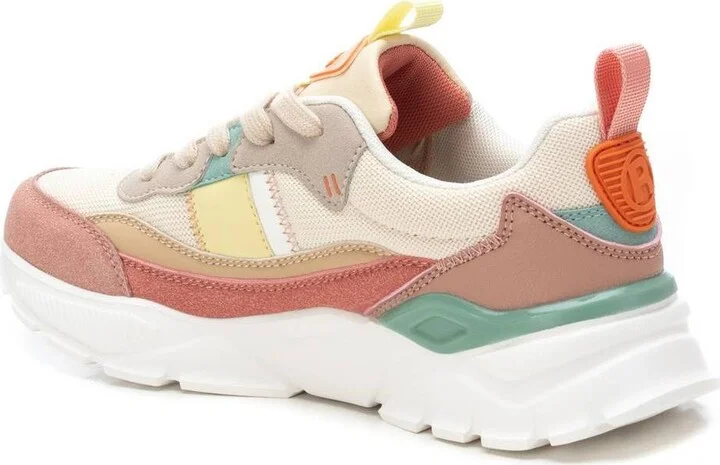 Refresh Collection Women's Casual Sneakers By Xti - Beige/ multicolor - Image 4