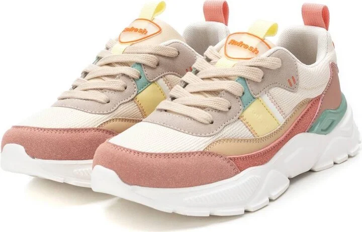 Refresh Collection Women's Casual Sneakers By Xti - Beige/ multicolor - Image 5