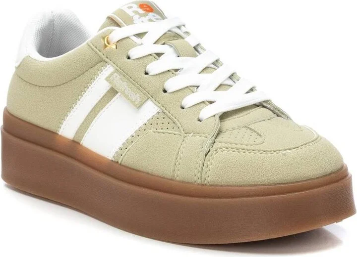 Refresh Collection Women's Casual Suede Sneakers By Xti - Aqua/olive - Image 2
