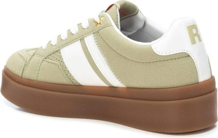 Refresh Collection Women's Casual Suede Sneakers By Xti - Aqua/olive - Image 4