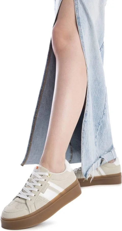 Refresh Collection Women's Casual Suede Sneakers By Xti - Aqua/olive - Image 6