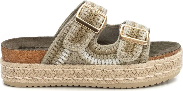 Refresh Women's Cork Footbed Crochet Sandals By Xti