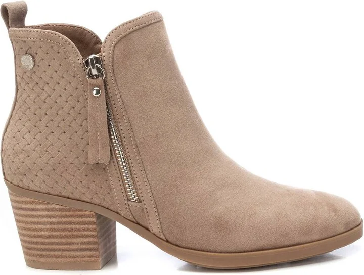 Refresh Women's Fashion Italian Design Booties with Side Zipper by Xti