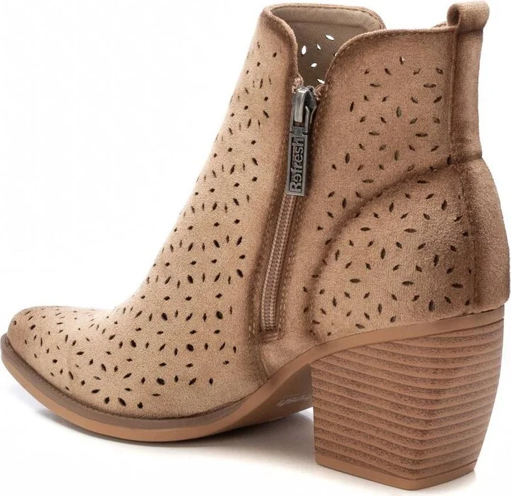 Refresh Women's Fashion Italian Western Booties with Side Zipper By Xti - Image 4
