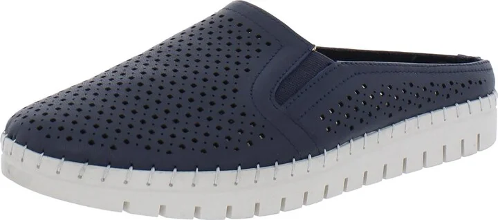 Refresh Womens Leather Perforated Mules