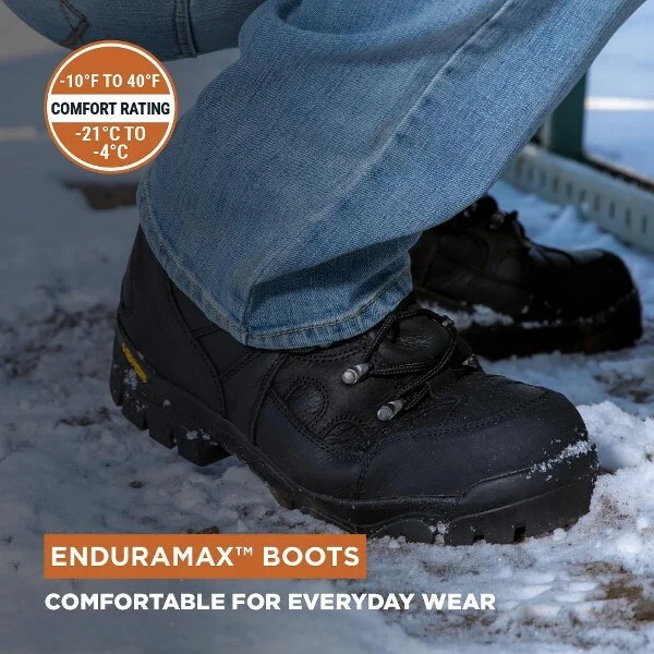 RefrigiWear EnduraMax Boot - Waterproof Leather Work Boots with 200g Insulation, Vibram Outsole, and Composite Toe for Cold Weather - Image 2