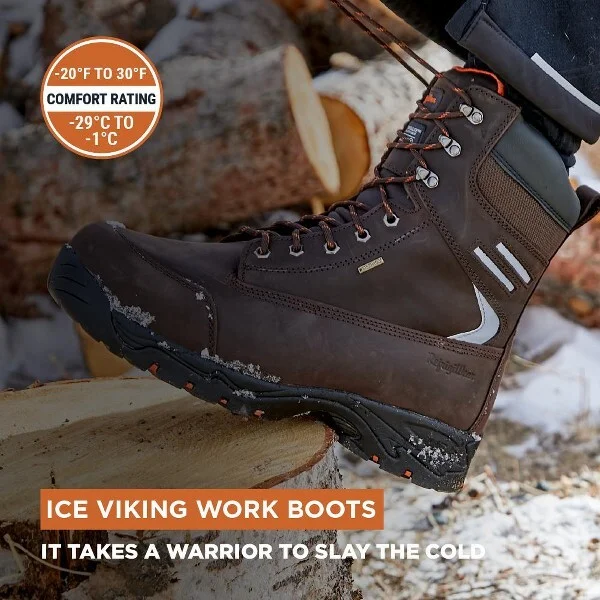 RefrigiWear Ice Viking Waterproof Insulated Work Boots - Men's Composite Toe, Anti-Slip, Cold Weather Safety Footwear - Image 2