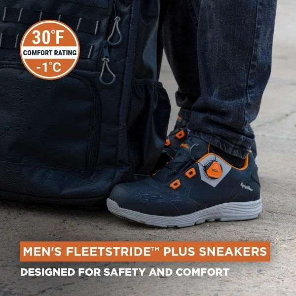 RefrigiWear Men’s FleetStride Plus Sneaker - Waterproof, Safety Toe, BOA Fit System, Anti-Slip Work Shoe - Image 2