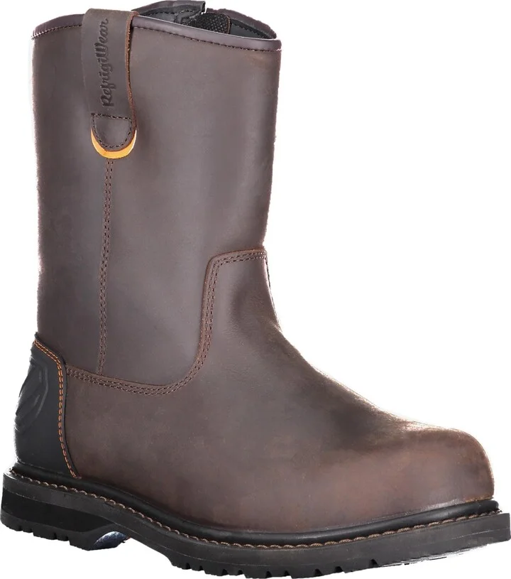 RefrigiWear Men's Barrier Waterproof Leather Work Boots - Extreme Cold Protection, Anti-Slip, Electrical Hazard Compliant