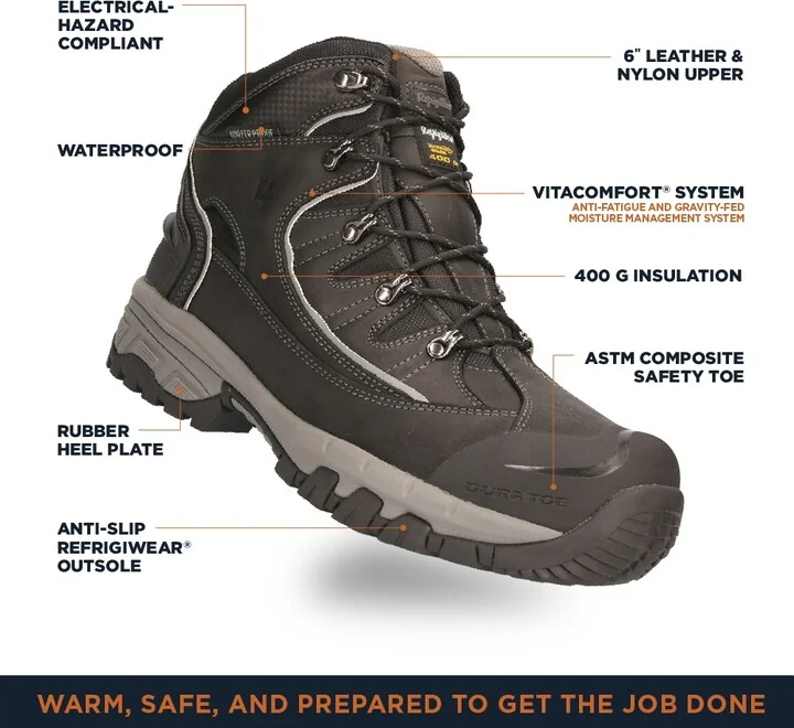 RefrigiWear Men's Frostline Hiker Boot - Waterproof, Anti-Slip, and Insulated for Extreme Cold - Image 2