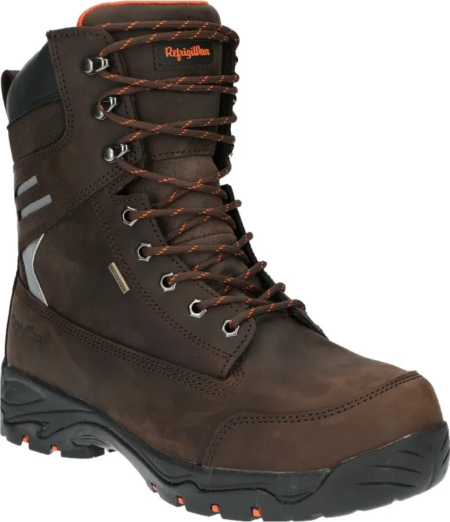 RefrigiWear Men's Ice Viking Waterproof Insulated Work Boots Composite Toe, Anti-Slip, Cold Weather Safety Footwear