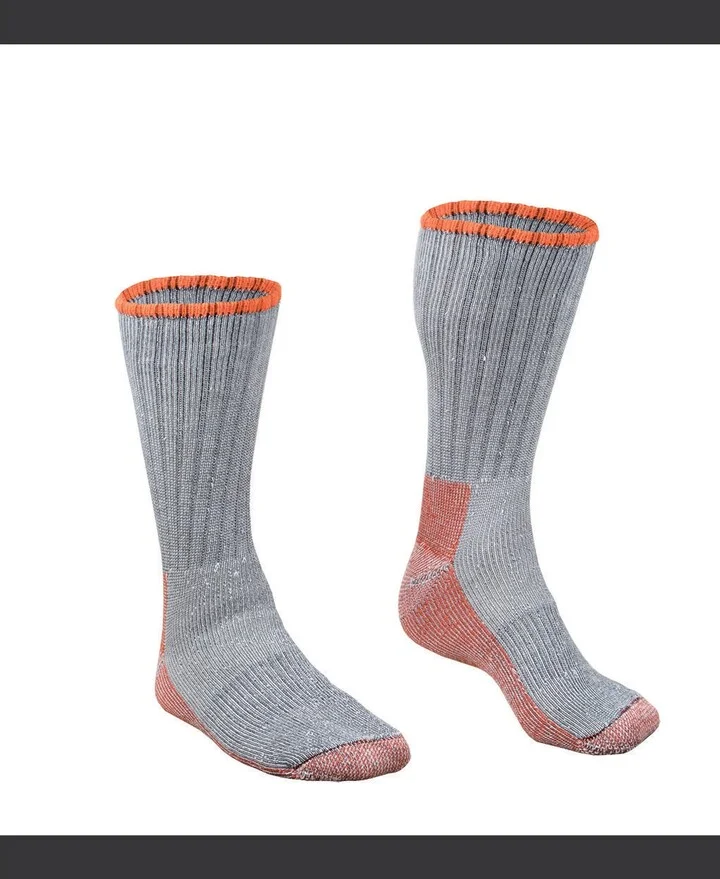 RefrigiWear Men's Leather Boot Sock - Merino Wool, Moisture-Wicking, Reinforced Toe & Heel, Arch Support